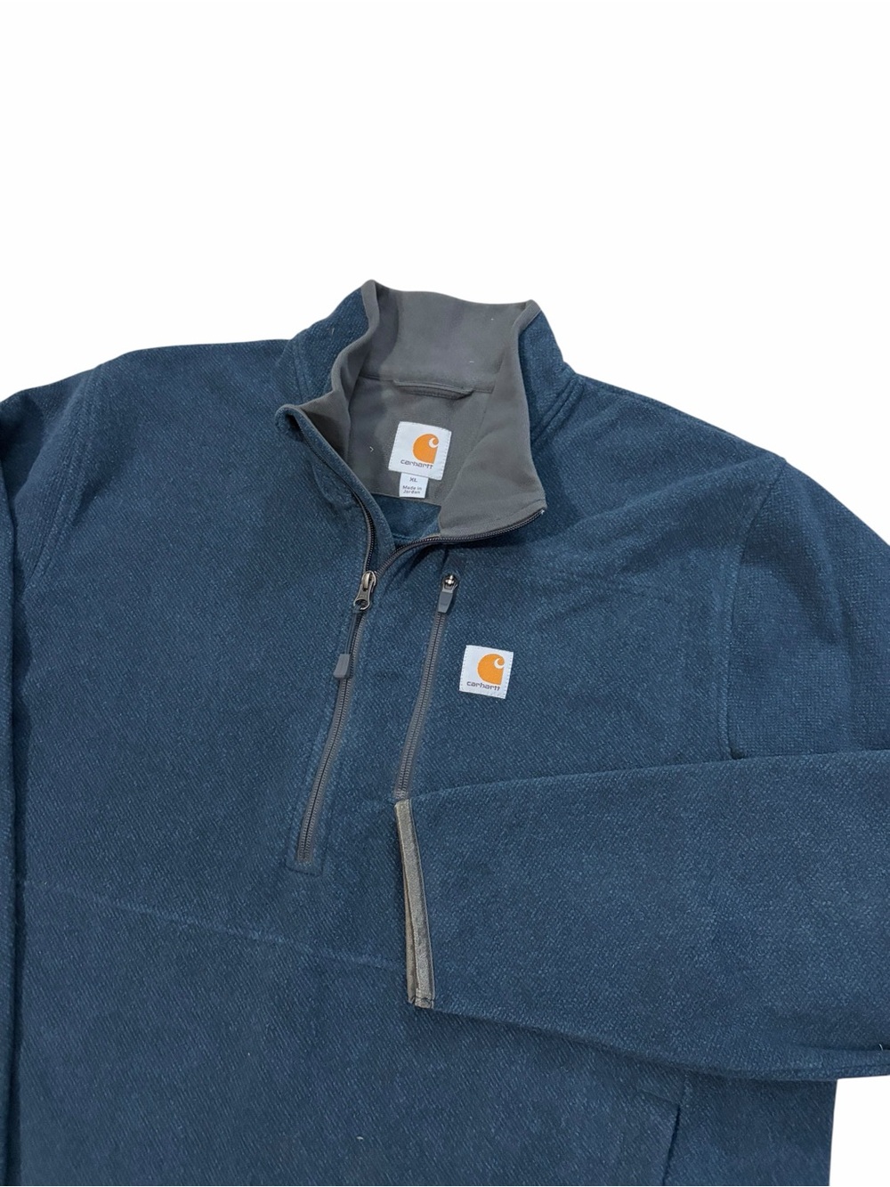 Carhartt Dalton Quarter Zip Fleece Pullover Sweater Men’s XL Navy Blue